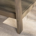 thumbnail image 5 of GDF Studio Parma Outdoor Acacia Wood Loveseat and Coffee Table Set, Gray and Dark Gray Water Resistant Fabric, 5 of 8