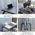 thumbnail image 2 of 31.5 in/47.24 in Overbed Table with Wheels, Bed Table with Adjustable Tilt Board and Wheels, Eating Desk, Cross-Bed Desk for Home, Hospital, 2 of 7