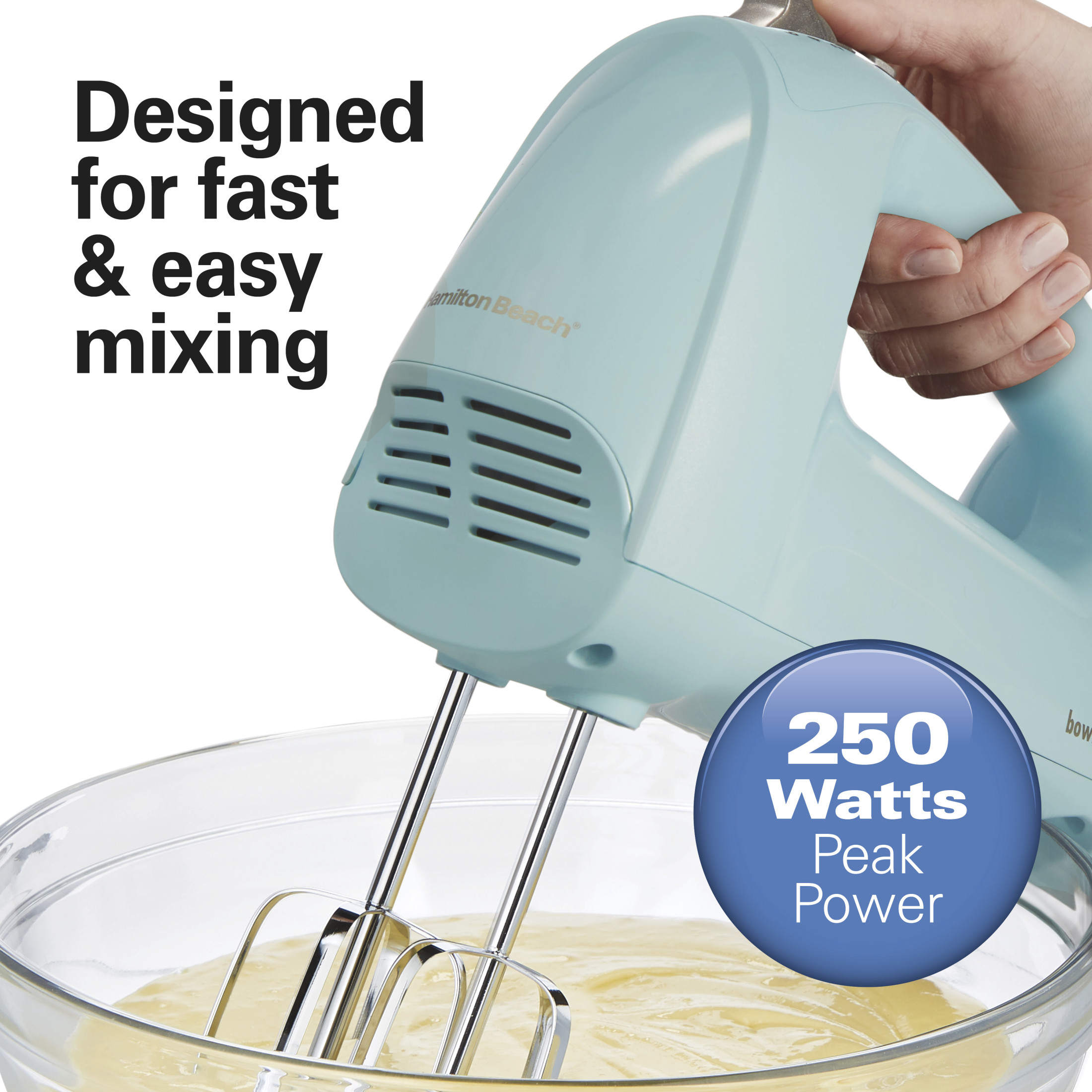 Hamilton Beach 6-Speed Electric Hand Mixer, Ice Blue photo 7