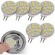 thumbnail image 1 of Warm White G4 Round LED Lamps, 2W Replaces 20W Base Halogen Bulb, 12V AC/10-30V DC, G4 Illuminant for Recessed Under Cabinet Lighting, 6pcs, 1 of 5
