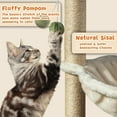 thumbnail image 4 of Cat Scratching Post es Small Cat Tree Tower with Two Cat Hammock Double Cat Hammock with Cat Toy Wooden Interactive Cat Condo for Kitten and Adults Cat, 4 of 6
