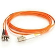 thumbnail image 3 of C2G LC-ST 62.5/125 OM1 Duplex Multimode PVC Fiber Optic Cable (USA-Made) - patch cable - 3.3 ft - orange, 3 of 4