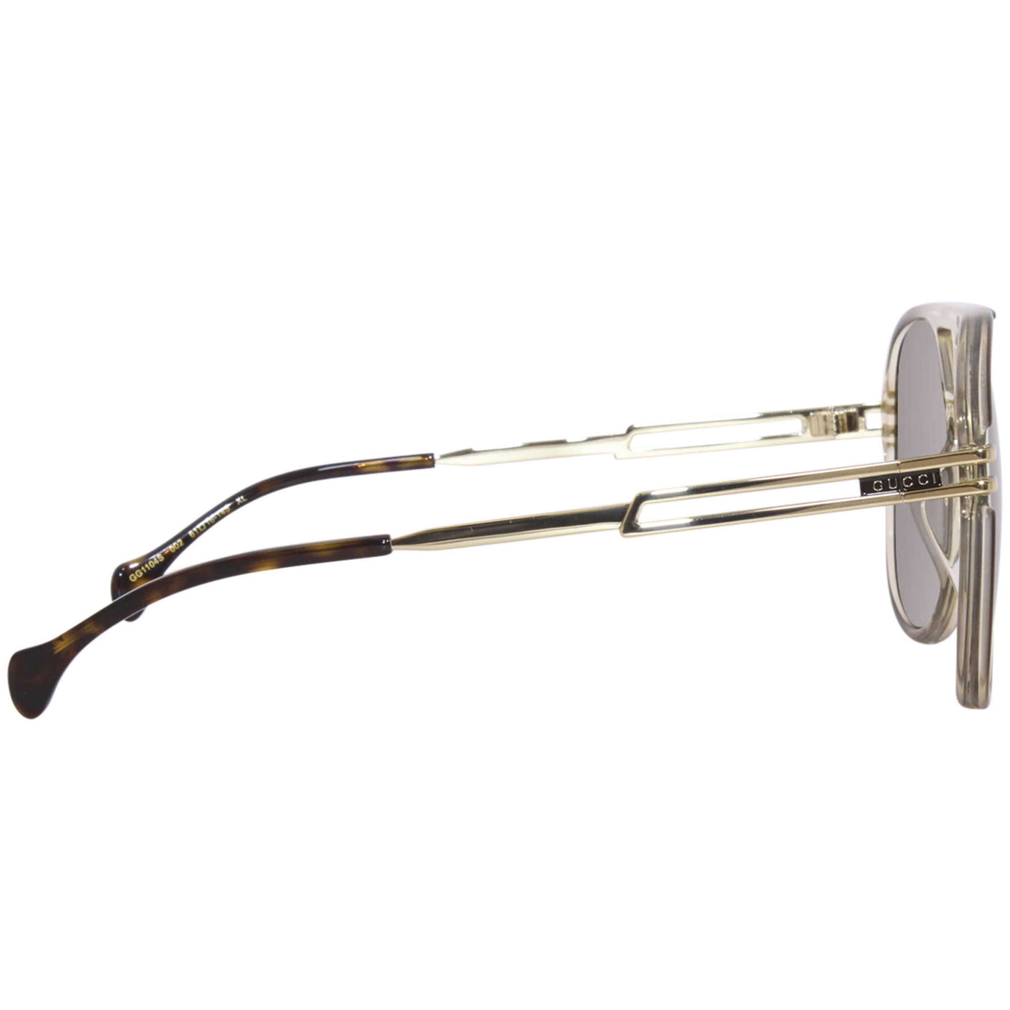 Gucci GG1104S 003 Sunglasses Transparent Brown Gold Brown Pilot Unisex Gucci GG1604S 003 Sunglasses Gold Gold - eye-oo.com main image 3