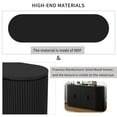thumbnail image 5 of Black Accent Storage Cabinet, Curved Sideboard Cabinet, Atumon Storage Cabinet with 4 Doors and Adjustable Shelves, Modern Buffet Sideboard, Wood Cabinet Furniture for Entryway Hallway Living Room, 5 of 10
