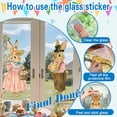 thumbnail image 5 of Yunuuuoa 5 Packs Easter Window Clings Stickers Decorations, Reusable Spring Bunny Eggs Flowers Decals for Home Office Window Glass Door Wall Party Supplies, Festive Holiday Seasonal Decor, 5 of 9
