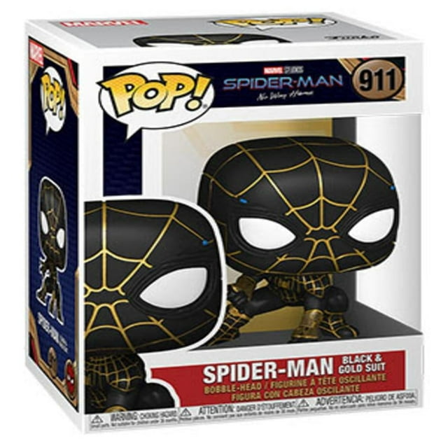 Figura Funko Pop Spider Man Black & Gold Suit 3.7 pulgadas