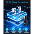 thumbnail image 2 of Adaptador Bluetooth 5.3 Auxiliar 2 en 1 Receptor y Transmisor con Pantalla para Coche Estéreo y Auriculares, 2 of 7