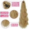 thumbnail image 4 of DODOING 18" 21"Colored Hair Extensions Clip in Hair Extensions Hair Pieces Synthetic Hairpiece 150g with a jaw/Claw Clip, 4 of 8