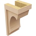 thumbnail image 5 of 6"W x 6"D x 12"H Wide Emerson Rough Cedar Woodgrain TimberThane Corbel, Primed Tan, 5 of 6