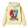 thumbnail image 3 of 67 Six Seven Letter Sweatshirts For Kids Hoodies Sweatshirts Casual Boys Graphic Print Hooded Sweatshirt Long Sleeve Pullover Fleece Jacket With Front Pocket Beige 110(5-6 Years), 3 of 6