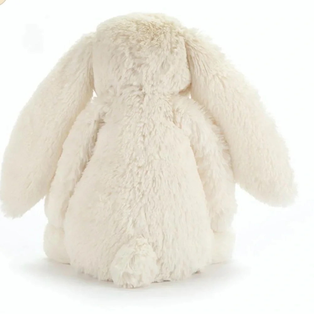 Jellycat Bashful Cream Bunny with Gold Star Ears Stuffed Animal, Medium 12.2 Inch Soft Plush Rabbit Toy