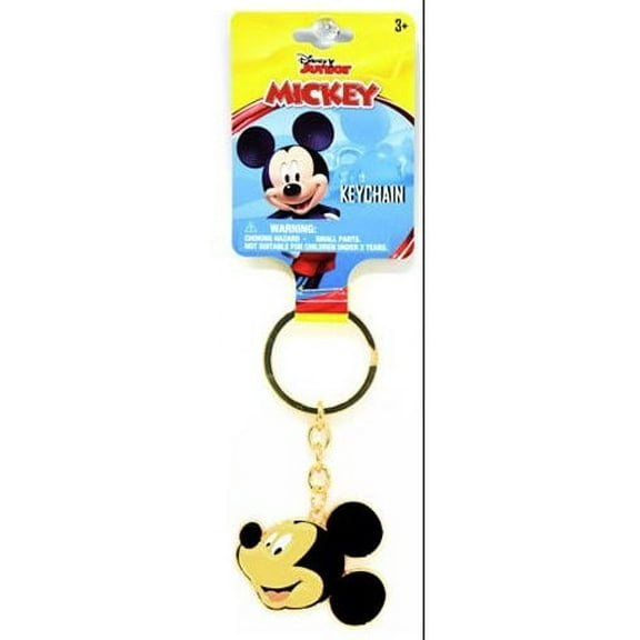 HER Accessories - Disney Junior Mickey Mouse Clubhouse Metal Keychain - MICKEY MOUSE HEAD (Gold Ring