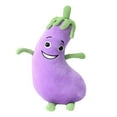 thumbnail image 2 of 1Pc Cute Vegetable Plush Toy, Simulation Eggplant Stuffed Doll With Soft Plush, Smiling Face & Green Appendages, For Teens, Teenagers, S, Daily Play, Home Decor, Gift Giving, 2 of 4