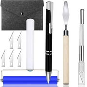 HIRALIY Vinyl Weeding Tools 5-Pack with Weeding Pen, Crafting Brayer Roller for Cricut Maker/Silhouette Cameo/Oracal Vinyl