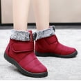 thumbnail image 5 of Siilsaa Boots Womens Womens Twin Button Fully Lined Waterproof Winter Snow Boots Red,7, 5 of 5