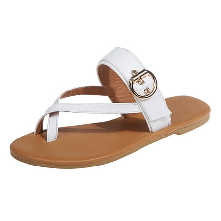 

Hvyesh Summer Ladies Fashion Flower Breathable Printing Round Toe Flat Sandals Womens Sandles Women s Sandals Women s Sandals