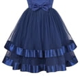 thumbnail image 4 of Vestido de Niña Azul Vestido de Gala Boda Fiesta Certamen Formal sin Mangas 8 Años, 4 of 6