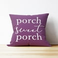 thumbnail image 3 of Porch Pillows Covers 18x18,Porch Decor,Farmhouse Porch Decor,Outdoor Pillows,Outdoor Pillow Covers,Outdoor Throw Pillows,Porch Life Pillow (Purple), 3 of 5
