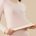 thumbnail image 5 of Womens Underwear Thermal Sets Soft Cotton Slim Fitted 2 Piece Base Layer Outfits Long Sleeve Top and Legging Pants (L, Pink 02), 5 of 7
