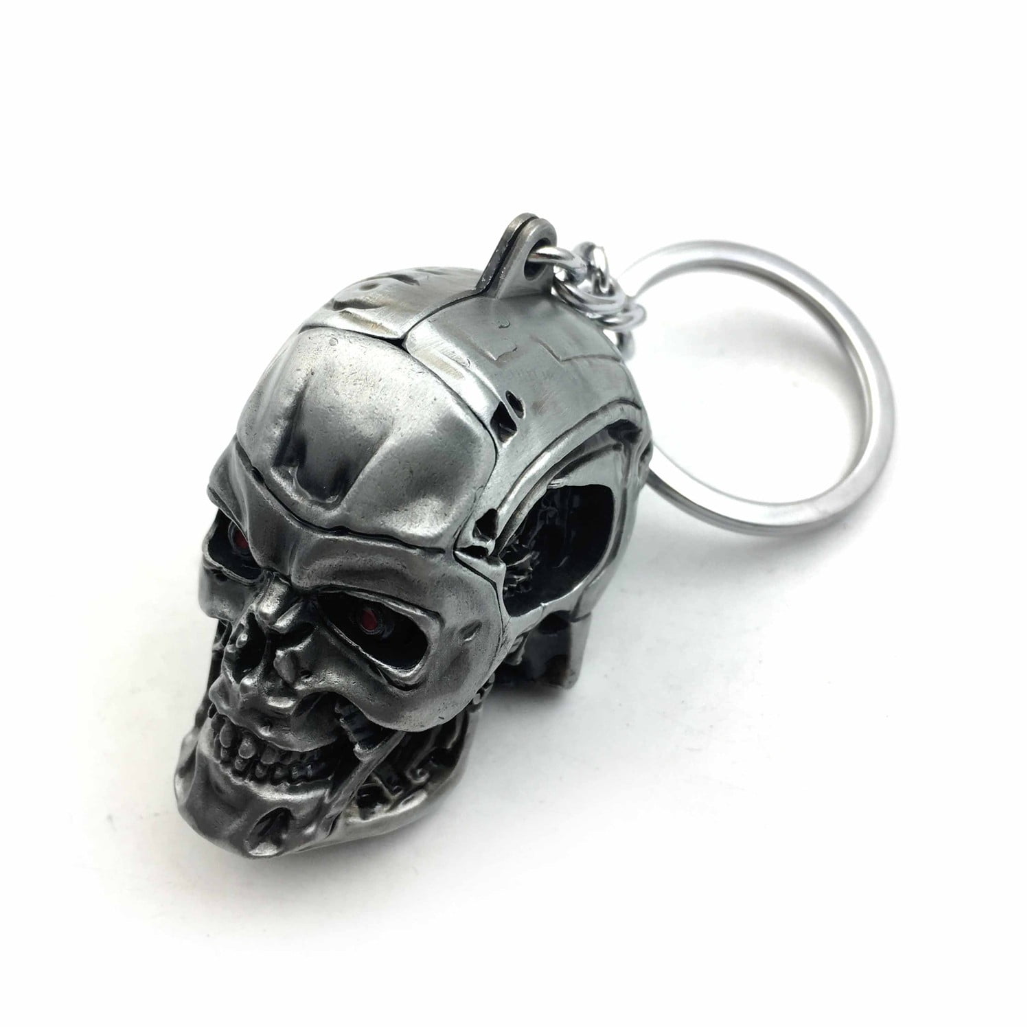 Skull and Motorcycle Rubber Keychain Keyring Keychain Charm Pendant Funny Gift 