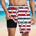 thumbnail image 7 of Jinhomg Mens Beach Shorts American Flag Graphic Patriotic Shorts Big And Tall Comfy Elastic Drawstring Waist Swim Trunks Lightweight Summer Vacation Board Shorts Hot Pink XL, 7 of 7