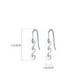 thumbnail image 2 of K-KED 925 Sterling Solid Silver Triple Hearts Drop Hook Earrings, 2 of 6
