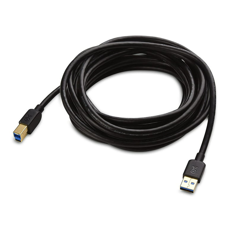 Cable Matters USB 3.0 Cable (USB 3 Cable, USB 3.0 A to B Cable) in Black 6  ft