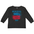 thumbnail image 3 of Inktastic Memorial Day Distressed American Flag with Fireworks Boys or Girls Long Sleeve Toddler T-Shirt, 3 of 5