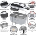 thumbnail image 6 of Electric Heated Lunch Box for Adults/Men/Women 80W Portable Food Warmer with 12V/24V/110V/220V Stainless Steel Container for Work Travel Jobsite Camping Christmas Loncheras Para Hombres De Trabajo, 6 of 15