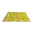 thumbnail image 2 of Ahgly Company Machine Washable Indoor Round Abstract Yellow Contemporary Area Rugs, 7' Round, 2 of 4