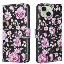 Allytechgroup iPhone 13 Case Wallet Cover with Card Slots & Cash Pocket, Flip Folio Phone Case for Apple iPhone 13, Shockproof Stand Feature Premium PU Leather Case for Women Girls