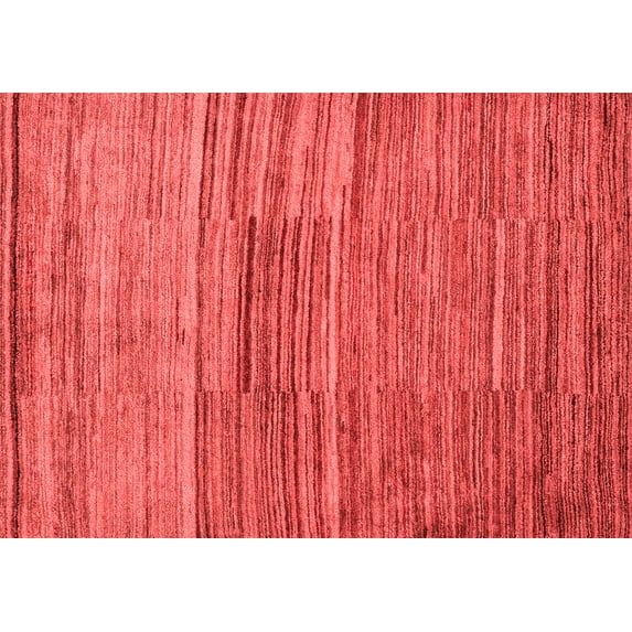 Ahgly Company Indoor Rectangle Abstract Red Modern Area Rugs, 6' x 9'