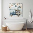 thumbnail image 3 of Blue Truck Christmas Wall Art Painting on Canvas, Xmas Balls Snowflake Vintage Canvas Art Home Prints Wall Art Framed Modern Artwork for Living Room Bedroom Wall Decor 16x16in, 3 of 8
