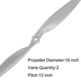thumbnail image 4 of Uxcell 16x12 Inch RC Propellers 2-Vane Blades Props Gray with Adapter Rings RC Airplane Aircraft Prop Replacement, 4 of 6