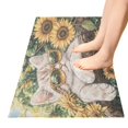 thumbnail image 5 of WOBOGO Sunflower Cute Kitten Carpet 39x20in Kitchen Bathroom Livingroom Plush Absorbent Non-Slip Floor Mat, 5 of 8