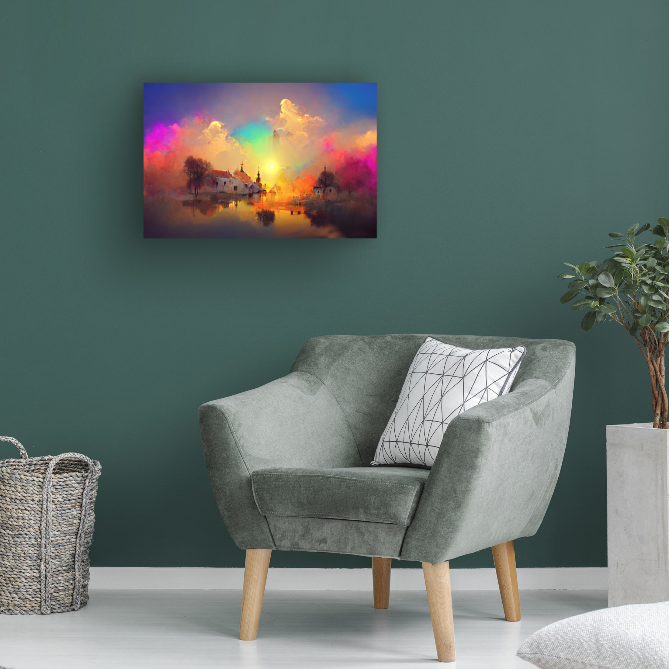 Canvas Wall Art - Ray Heere 'Medieval Landscapes 6' Wall Art for Living Room, Bedroom, or Office Décor by Trademark Fine Art - 47 x 30 Inches