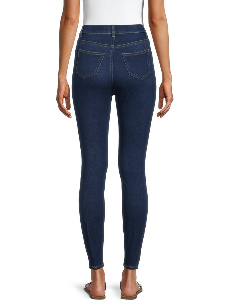 Time and Tru Women's High Rise Jeggings 29 Inseam Skinny Pull-On