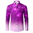 thumbnail image 7 of ChaoLingNeng Valentine's Day Button down Shirts for Men Funny Valentine Heart Rose Print Long Sleeve Shirts Casual Loose Fit Lapel Button Down Dress Shirt, 7 of 7