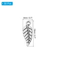 thumbnail image 2 of Uxcell Leaf Pendants, 50 Pack Metal Tree Leaf Beads Bulk Leaves Charm for Jewelry Making Style 11, Silver, 2 of 5