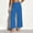Blue, variant on Women's High-Waist Wide-Leg Dress Slacks, Polished Button Front and Tailored Pleated Waist for Formal Business Casual Outfits Gray S