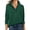 Green, variant on Stylish V Neck Knit Top Long Sleeve Lapel Shirt For Women Autumn Essential