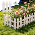 thumbnail image 1 of Plastic Garden Fence Border Edging Picket Fence With Stakes Lawn Flower Bed Divider Outdoor Garden Decor Easy Install Durable Reusable, Plant Protection Space Divider, for Garden Yard Lawn Beds, 1 of 6