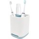 thumbnail image 1 of Abastado Soporte para cepillo de dientes con antideslizante, plástico desmontable para una fácil limpieza, almacenamiento multifuncional, 3 ranuras para cepillo de dientes eléctrico y organizador de, 1 of 7