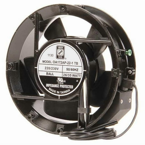 Wiegmann Axial Fan, Round, 230V AC, Plastic/Steel, 6 3/4 in W. WA6AXFN2