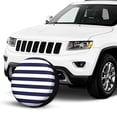 thumbnail image 2 of Kdxio Navy Blue And White Stripes for Tire Cover Wheel Protectors Tyre Covers Weatherproof Wheel Covers Universal Fit for Trailer Rv SUV Truck Camper Travel Trailers 17 inch, 2 of 8