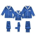 thumbnail image 2 of NMMUED Family Christmas Pajamas Matching Sets Family Pjs Matching Sets Satin Pajama Set Xmas Pjs Soft Pajamas Matching Xmas Pjs Matching Family Christmas Pajamas (Dad) Blue M, 2 of 7