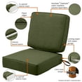 thumbnail image 3 of Classic Accessories Montlake FadeSafe Water-Resistant Patio Cushion Set, 21 x 20 x 4 inch, Heather Fern, 3 of 19