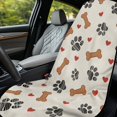 thumbnail image 4 of XYZCANDO Dog Paw Print, Bone & Heart Pattern Car Seat Towel Covers Easy Installation for Camping Outdoor Sports, Enhances Comfort Anti-Slip Seat Covers Non Slip, 4 of 11