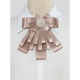 thumbnail image 4 of INSPIRE CHIC Women's Ribbon Brooch Bowknot Necktie Wedding Party Bow Brooches Pink, 4 of 4