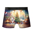 thumbnail image 2 of Merry Christmas Bulldog Santa Hat Xmas Tree Winter Holiday All Over Print Boxer Briefs Underwear for Men Dad Dog Lover Gifts Idea - 01013, 2 of 6